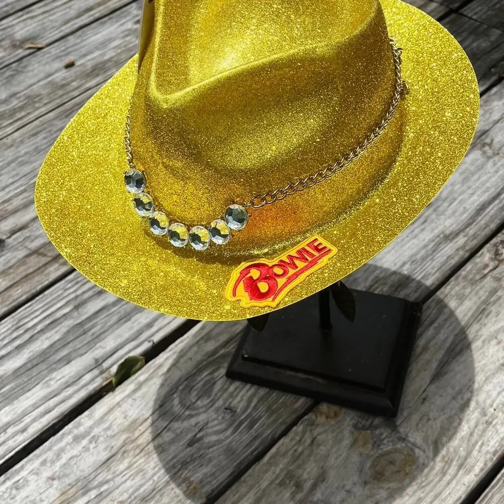 Yellow bowie party hat